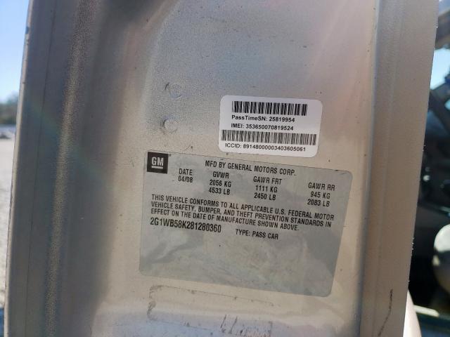 Photo 10 from auction – 2008 CHEVROLET IMPALA LS with VIN 2G1WB58K281280360