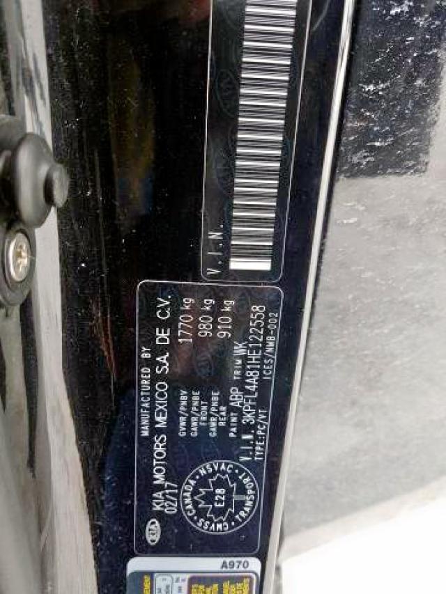 Photo 9 from auction – 2017 KIA FORTE EX with VIN 3KPFL4A81HE122558