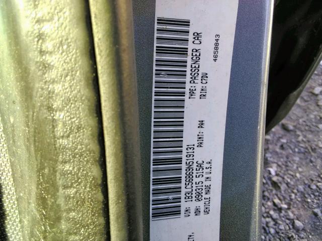 Photo 10 from auction – 2009 DODGE AVENGER SX with VIN 1B3LC56B69N519131