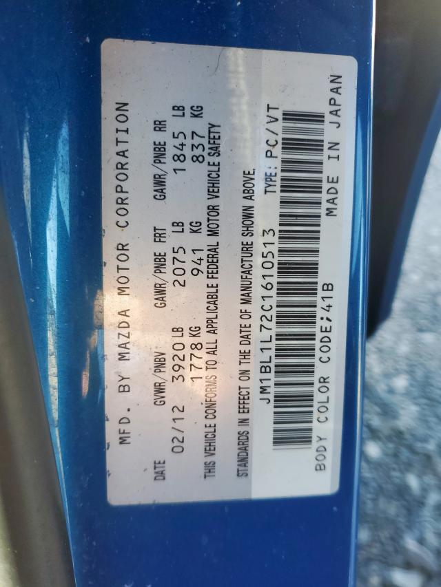 Photo 10 from auction – 2012 MAZDA 3 I with VIN JM1BL1L72C1610513