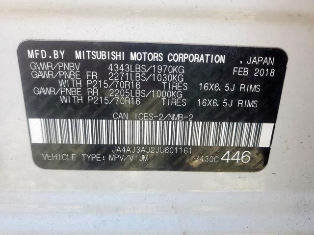 Photo 10 from auction – 2018 MITSUBISHI RVR SE with VIN JA4AJ3AU2JU601161