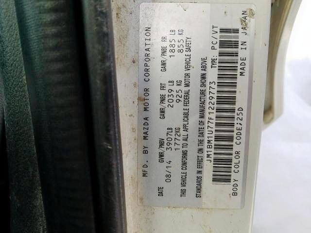 Photo 9 from auction – 2015 MAZDA 3 SPORT with VIN JM1BM1U77F1229773