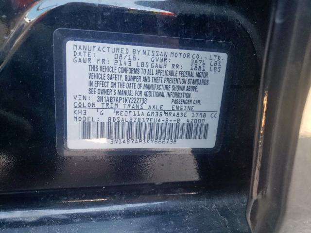 Photo 10 from auction – 2019 NISSAN SENTRA S with VIN 3N1AB7AP1KY222738
