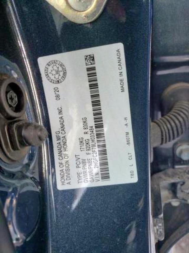 Photo 9 from auction – 2020 HONDA CIVIC EX with VIN 2HGFC2F79LH033484
