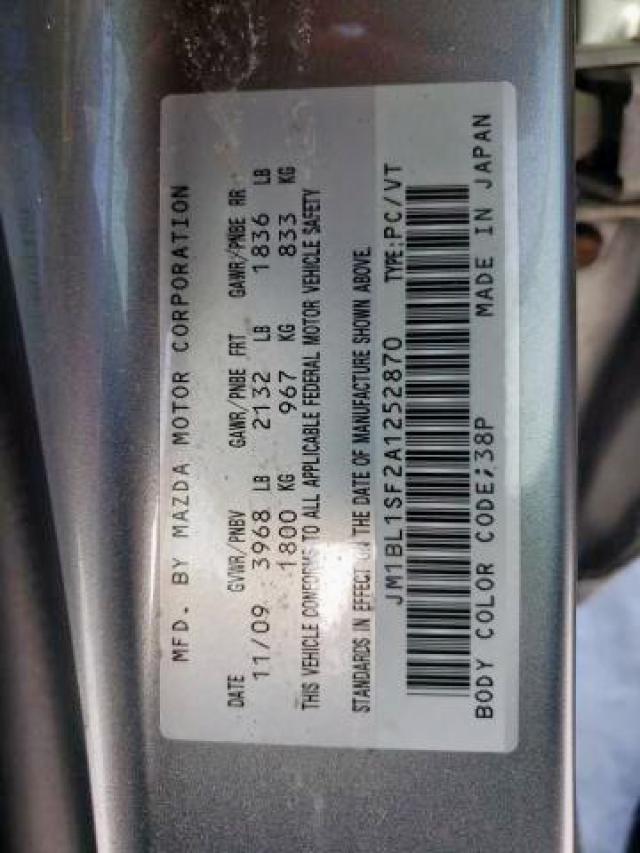 Photo 9 from auction – 2010 MAZDA 3 I with VIN JM1BL1SF2A1252870
