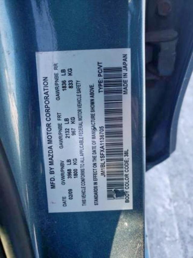 Photo 9 from auction – 2010 MAZDA 3 I with VIN JM1BL1SFXA1136705