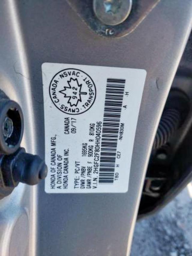 Photo 9 from auction – 2017 HONDA CIVIC EX with VIN 2HGFC2F80HH040596