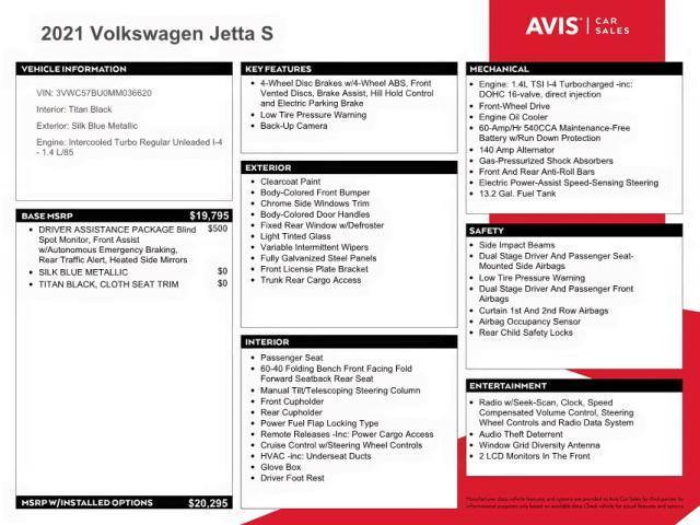 Photo 10 from auction – 2021 VOLKSWAGEN JETTA S with VIN 3VWC57BU0MM036620