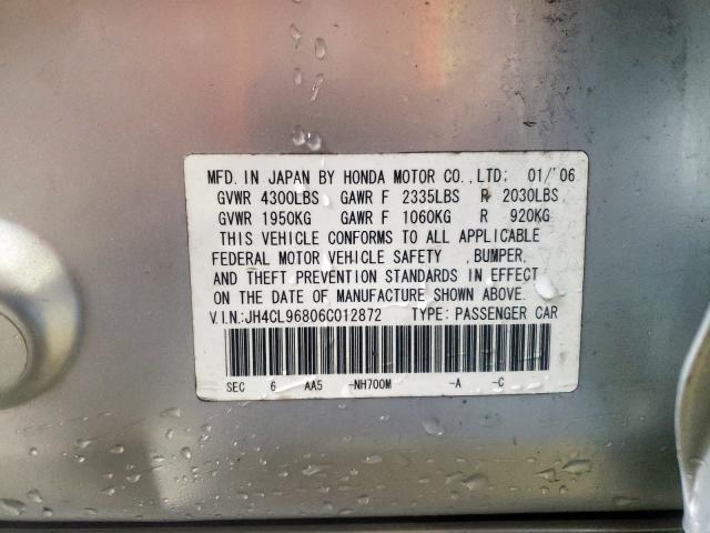 Photo 10 from auction – 2006 ACURA TSX with VIN JH4CL96806C012872