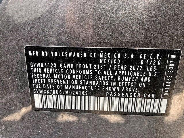 Photo 10 from auction – 2020 VOLKSWAGEN JETTA S with VIN 3VWCB7BU6LM024169