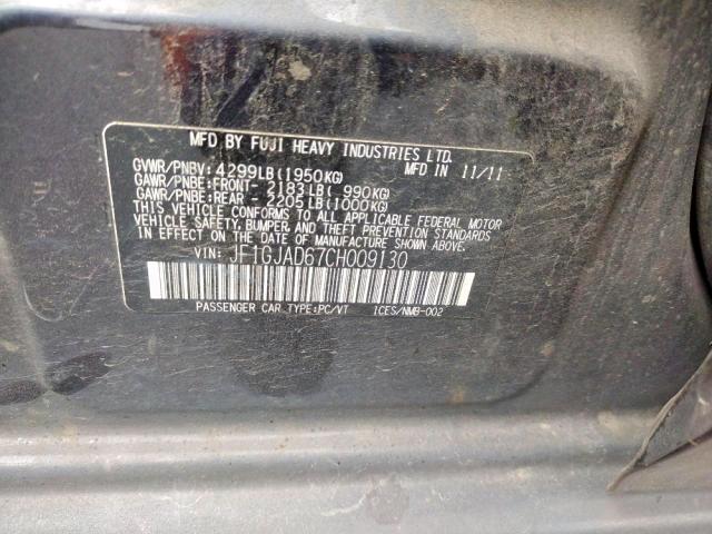 Photo 10 from auction – 2012 SUBARU IMPREZA PR with VIN JF1GJAD67CH009130