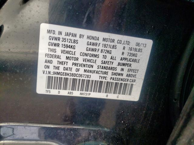 Photo 10 from auction – 2013 HONDA FIT with VIN JHMGE8H38DC067283