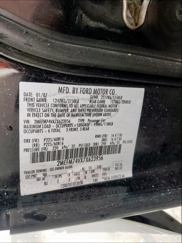 Photo 10 from auction – 2007 MERCURY GRAND MARQ with VIN 2MEFM74VX7X623956