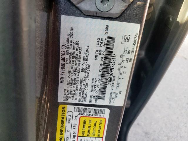 Photo 10 from auction – 2014 LINCOLN MKZ with VIN 3LN6L2G99ER832117