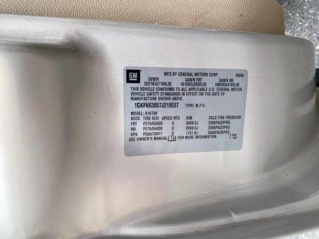 Photo 10 from auction – 2007 GMC YUKON DENA with VIN 1GKFK63857J219537