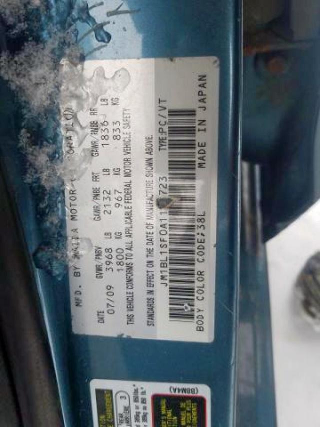 Photo 9 from auction – 2010 MAZDA 3 I with VIN JM1BL1SF0A1193723