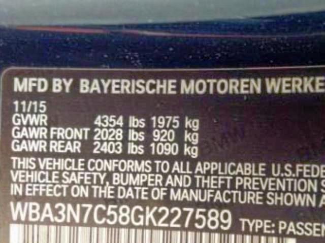Photo 10 from auction – 2016 BMW 428 I with VIN WBA3N7C58GK227589