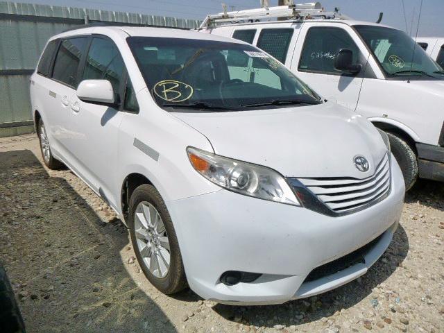 TOYOTA SIENNA LE 2017 with VIN 5TDJZ3DC4HS162559 - Photo from auction