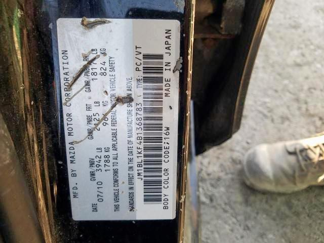 Photo 9 from auction – 2011 MAZDA 3 with VIN JM1BL1KF4B1368783