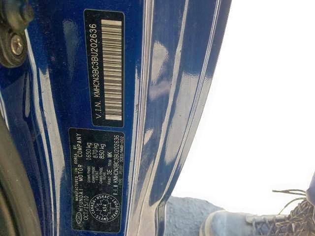 Photo 9 from auction – 2011 HYUNDAI ACCENT with VIN KMHCN3BC3BU202636