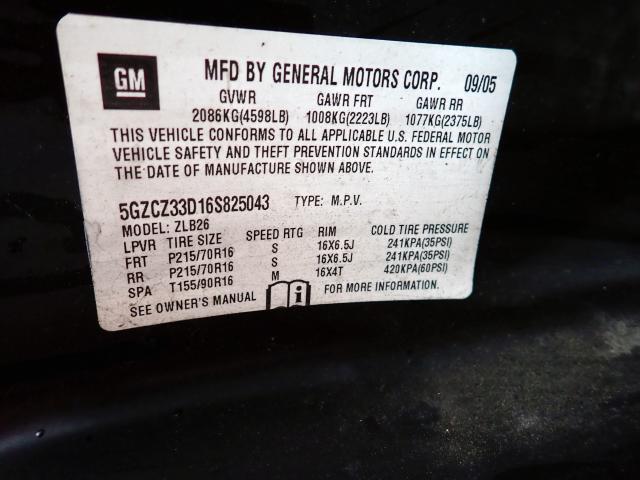 Photo 10 from auction – 2006 SATURN VUE with VIN 5GZCZ33D16S825043