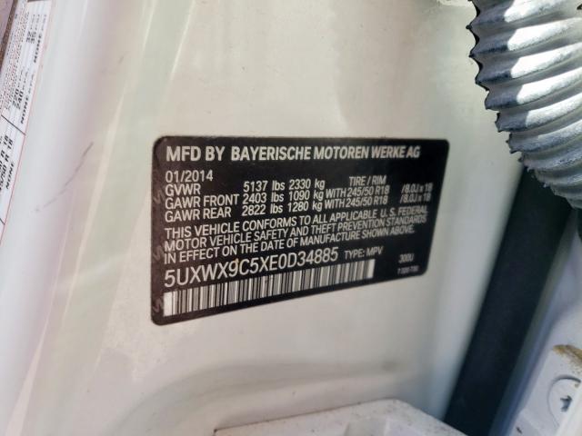 Photo 10 from auction – 2014 BMW X3 XDRIVE2 with VIN 5UXWX9C5XE0D34885