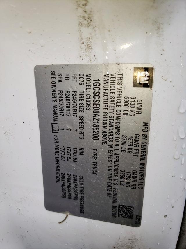 Photo 10 from auction – 2010 CHEVROLET SILVERADO with VIN 1GCSCSE00AZ188200