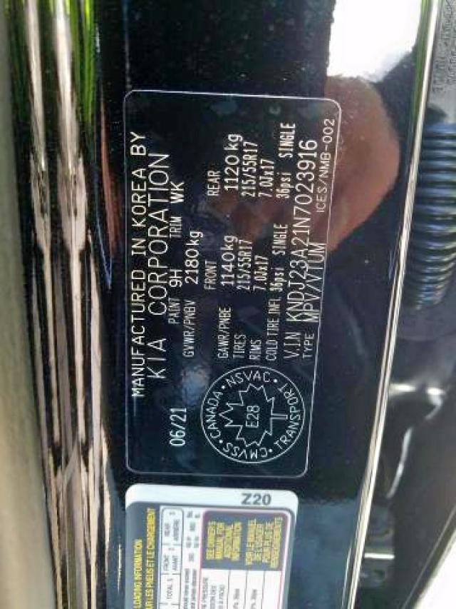 Photo 9 from auction – 2022 KIA SOUL EV PR with VIN KNDJ23A21N7023916