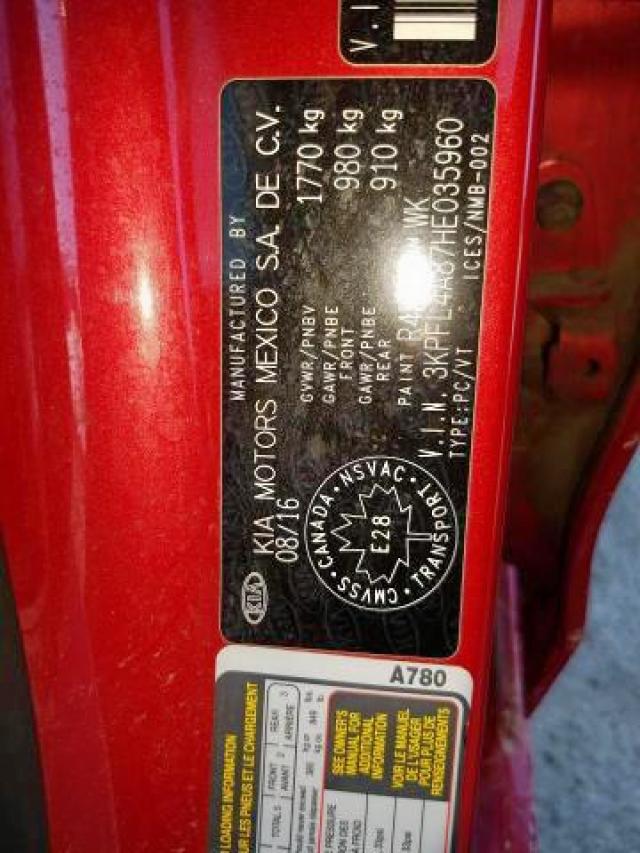 Photo 9 from auction – 2017 KIA FORTE EX with VIN 3KPFL4A87HE035960