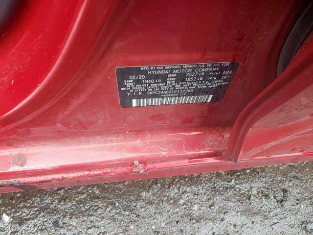 Photo 10 from auction – 2020 HYUNDAI ACCENT SE with VIN 3KPC24A63LE122266