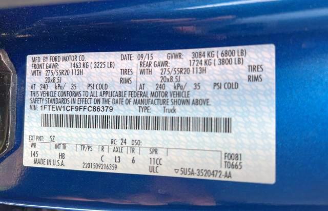 Photo 10 from auction – 2015 FORD F150 SUPER with VIN 1FTEW1CF9FFC86379
