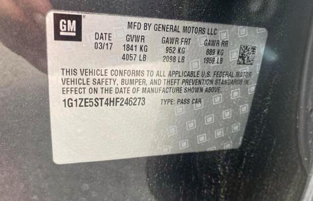 Photo 10 from auction – 2017 CHEVROLET MALIBU LT with VIN 1G1ZE5ST4HF246273