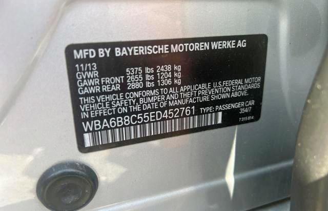 Photo 10 from auction – 2014 BMW 640 XI GRA with VIN WBA6B8C55ED452761