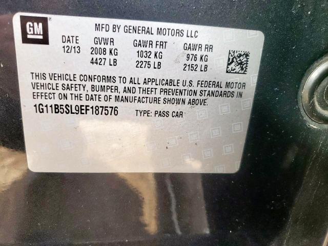 Photo 10 from auction – 2014 CHEVROLET MALIBU LS with VIN 1G11B5SL9EF187576