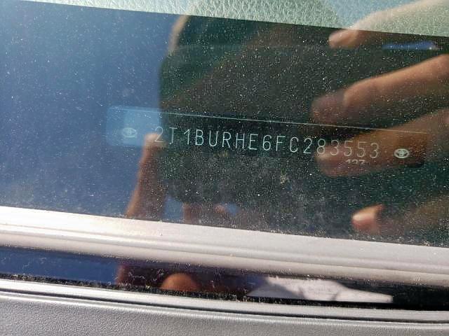 Photo 9 from auction – 2015 TOYOTA COROLLA L with VIN 2T1BURHE6FC283553
