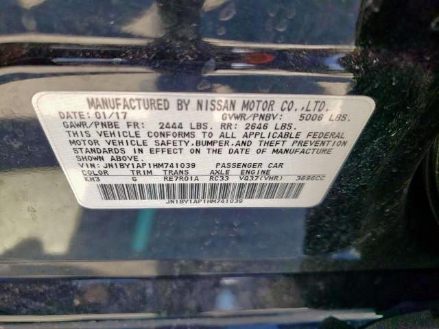 Photo 10 from auction – 2017 INFINITI Q70 3.7 with VIN JN1BY1AP1HM741039