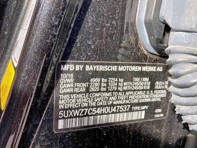 Photo 10 from auction – 2017 BMW X3 SDRIVE2 with VIN 5UXWZ7C54H0U47537