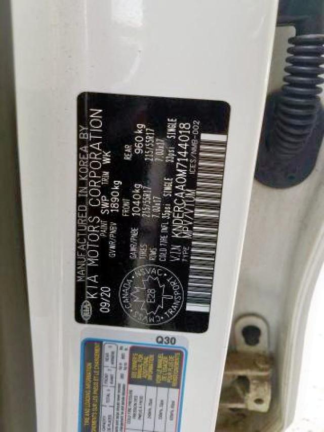 Photo 9 from auction – 2021 KIA SELTOS EX with VIN KNDERCAA0M7144018