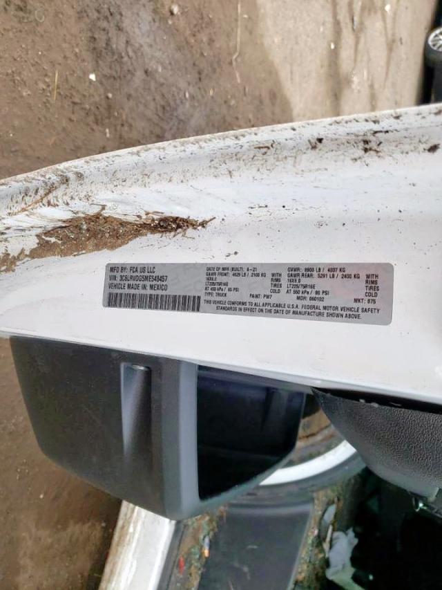 Photo 10 from auction – 2021 RAM PROMASTER with VIN 3C6LRVDG5ME548457