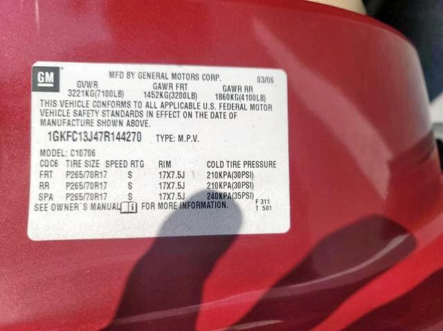 Photo 10 from auction – 2007 GMC YUKON with VIN 1GKFC13J47R144270