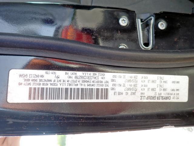 Photo 10 from auction – 2012 JEEP COMPASS LA with VIN 1C4NJCEB1CD662780