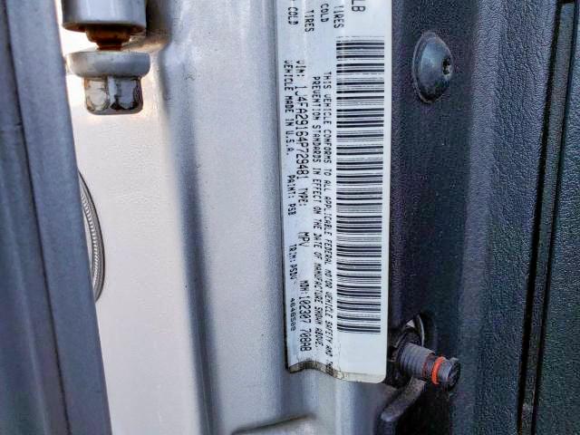 Photo 10 from auction – 2004 JEEP WRANGLER / with VIN 1J4FA29164P729481