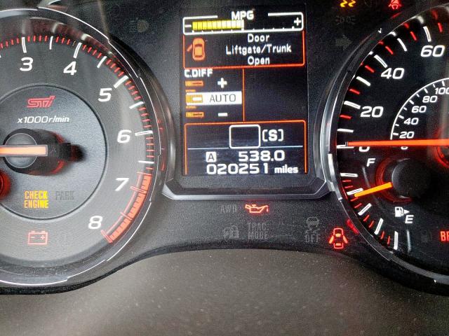 Photo 8 from auction – 2018 SUBARU WRX STI LI with VIN JF1VA2W60J9831074