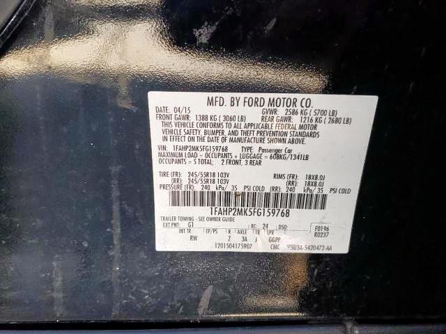 Photo 10 from auction – 2015 FORD TAURUS POL with VIN 1FAHP2MK5FG159768