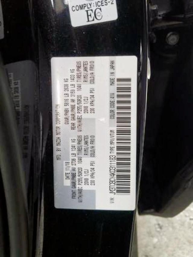 Photo 9 from auction – 2019 MAZDA CX-9 TOURI with VIN JM3TCBCY4K0311183