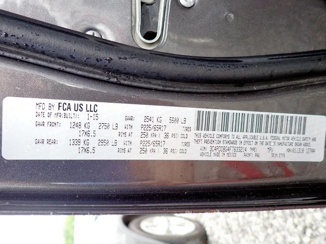 Photo 10 from auction – 2015 DODGE JOURNEY SX with VIN 3C4PDDBG4FT633214