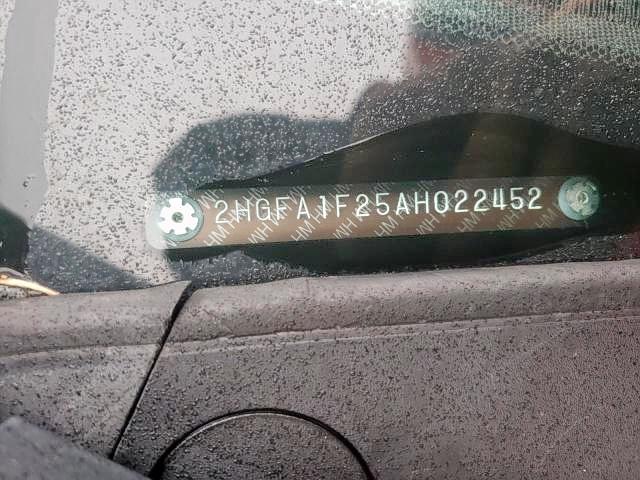 Photo 9 from auction – 2010 HONDA CIVIC DX with VIN 2HGFA1F25AH022452