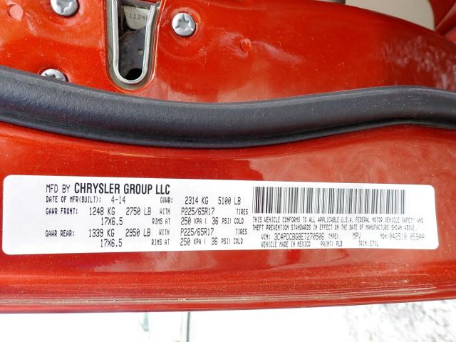 Photo 10 from auction – 2014 DODGE JOURNEY SX with VIN 3C4PDCBG8ET270506