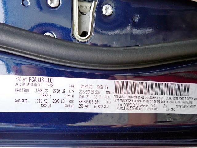 Photo 10 from auction – 2018 DODGE JOURNEY SX with VIN 3C4PDCBG7JT243467