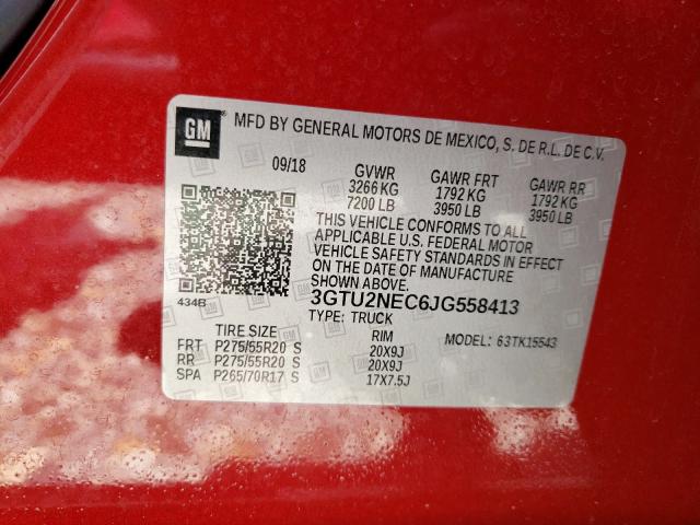 Photo 10 from auction – 2018 GMC SIERRA K15 with VIN 3GTU2NEC6JG558413